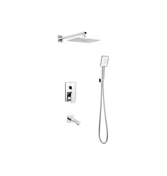 Ensemble de salle de bain encastré 3 sorties - Carré