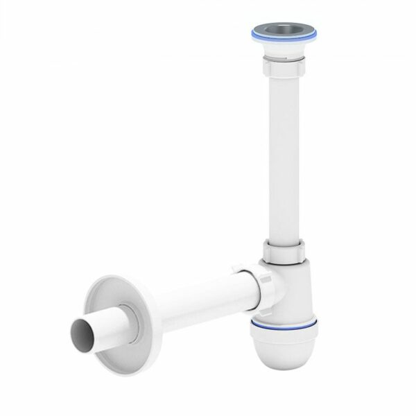 Aloni siphon bouteille pour lavabo avec crépine Ø40 mm — chrome