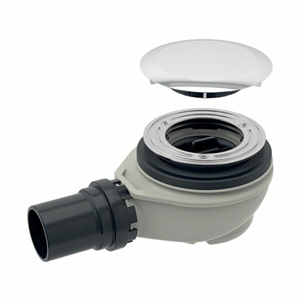 Geberit siphon de receveur de douche Ø90 mm, évacuation Ø50 mm — chrome