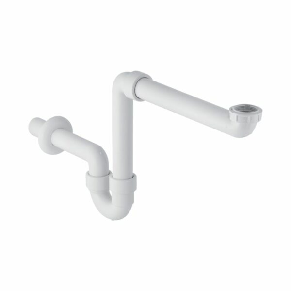 Geberit siphon de lavabo gain de place, sortie horizontale Ø40 mm — blanc