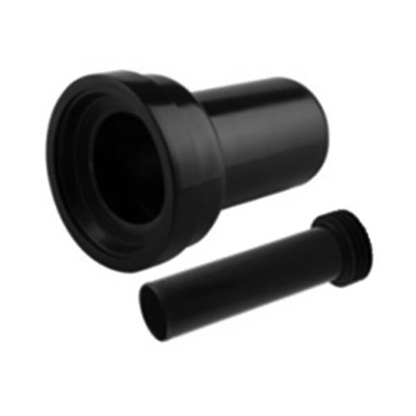 Aloni kit de raccordement droit pour WC suspendu Ø90/45 — noir