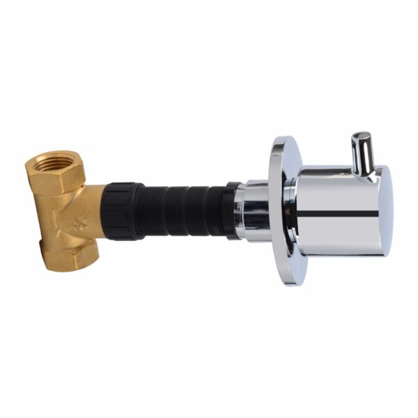 Aloni robinet d’arrêt encastrable 1/2 × 1/2 — chrome