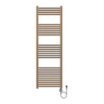 BELRAD SÈCHE-SERVIETTES ÉLECTRIQUE – AVEC THERMOSTAT NUMÉRIQUE PROGRAMMABLE – SMART WIFI - RACCORD À DROITE – 900W – 1600X500 MM – BRUN BRONZÉ BROSSÉ