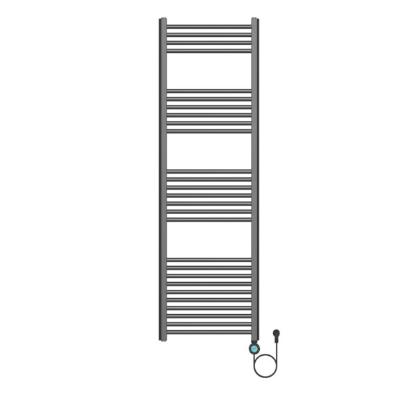 BELRAD SÈCHE-SERVIETTES ÉLECTRIQUE – AVEC THERMOSTAT NUMÉRIQUE PROGRAMMABLE – SMART WIFI - RACCORD À DROITE – 900W – 1600X500 MM – GUNMETAL