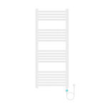 BELRAD SÈCHE-SERVIETTES ÉLECTRIQUE – AVEC THERMOSTAT NUMÉRIQUE PROGRAMMABLE – SMART WIFI - RACCORD À DROITE – 700W – 1200X500 MM – BLANC MAT