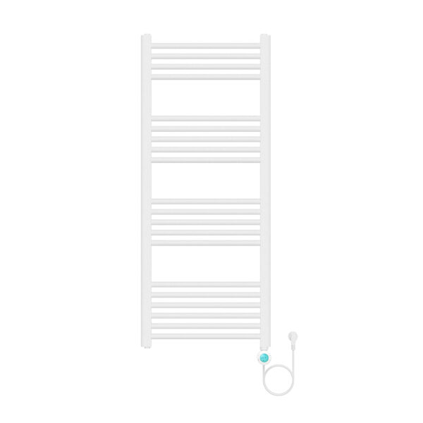 BELRAD SÈCHE-SERVIETTES ÉLECTRIQUE – AVEC THERMOSTAT NUMÉRIQUE PROGRAMMABLE – SMART WIFI - RACCORD À DROITE – 700W – 1200X500 MM – BLANC MAT