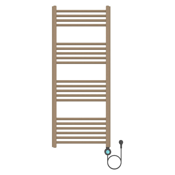 BELRAD SÈCHE-SERVIETTES ÉLECTRIQUE – AVEC THERMOSTAT NUMÉRIQUE PROGRAMMABLE – SMART WIFI - RACCORD À DROITE – 700W – 1200X500 MM – SABLE
