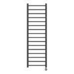 BELRAD SÈCHE-SERVIETTES ÉLECTRIQUE – AVEC THERMOSTAT NUMÉRIQUE PROGRAMMABLE – RACCORD À DROITE – 551W – 1600X500 MM – NOIR MAT