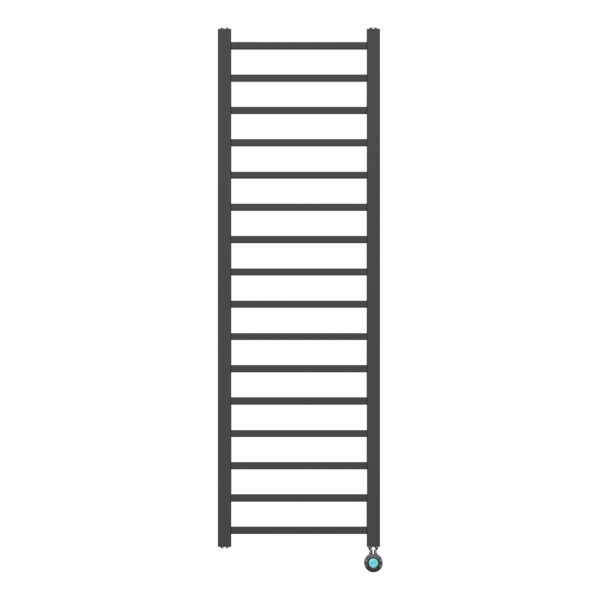 BELRAD SÈCHE-SERVIETTES ÉLECTRIQUE – AVEC THERMOSTAT NUMÉRIQUE PROGRAMMABLE – RACCORD À DROITE – 551W – 1600X500 MM – NOIR MAT