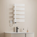 BELRAD SÈCHE-SERVIETTES ÉLECTRIQUE – DESIGN - SMART WIFI – RACCORDEMENT À GAUCHE – 225 W – 900 X 500 MM – BLANC BRILLANT