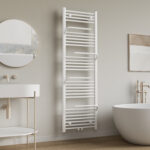 BELRAD RADIATEUR SÈCHE-SERVIETTES - AVEC PORTE-SERVIETTES - RACCORDEMENT GAUCHE-DROITE/CENTRAL - 669 WATT - 1600X500CM - BLANC BRILLANT