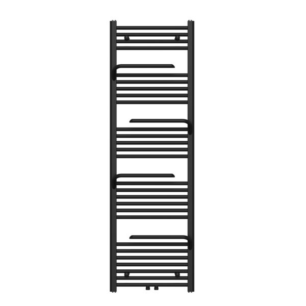BELRAD RADIATEUR SÈCHE-SERVIETTES - AVEC PORTE-SERVIETTES - RACCORDEMENT GAUCHE-DROITE/CENTRAL - 669 WATT - 1600X500CM - NOIR MAT