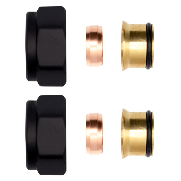 Raccord à compression EK × 15 — noir — 2 pièces