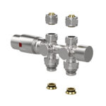 BELRAD VANNE DE RADIATEUR – DESIGN – THERMOSTATIQUE – RACCORDEMENT CENTRAL – RACCORDEMENT MURAL ET AU SOL – INOX BROSSÉ