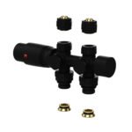 BELRAD VANNE DE RADIATEUR – DESIGN – THERMOSTATIQUE – RACCORDEMENT CENTRAL – RACCORDEMENT MURAL ET AU SOL – NOIR MAT