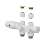 BELRAD VANNE DE RADIATEUR – DESIGN – THERMOSTATIQUE – RACCORDEMENT CENTRAL – RACCORDEMENT MURAL ET AU SOL – BLANC MAT