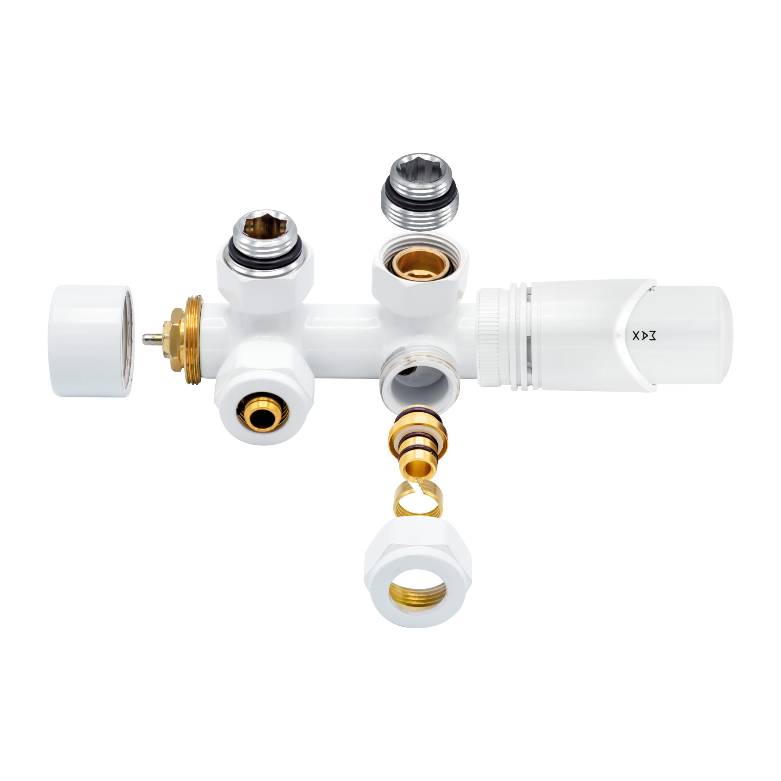 BLR314-scaled-1.jpg BELRAD VANNE DE RADIATEUR – DESIGN – THERMOSTATIQUE – RACCORDEMENT CENTRAL – ANGULAIRE – RACCORDEMENT MURAL – BLANC BRILLANT