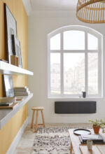 RADIATEUR ELECTRIQUE MURAL NOIR AVEC PRISE + PROGRAM 2000W-LxH:119x56,5
