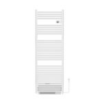 BELRAD SÈCHE-SERVIETTES ÉLECTRIQUE AVEC SOUFFLEUR – AVEC THERMOSTAT NUMÉRIQUE PROGRAMMABLE – SMART WIFI - 1850W – 1640X540X133 MM – BLANC BRILLANT