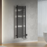 BELRAD SÈCHE-SERVIETTES ÉLECTRIQUE – AVEC THERMOSTAT NUMÉRIQUE PROGRAMMABLE – SMART WIFI - 850W – 1600X540X133 MM – NOIR MAT