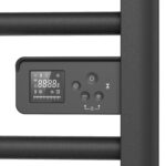 BELRAD SÈCHE-SERVIETTES ÉLECTRIQUE AVEC SOUFFLEUR – AVEC THERMOSTAT NUMÉRIQUE PROGRAMMABLE – SMART WIFI - 2000W – 1840X540X133 MM – NOIR MAT