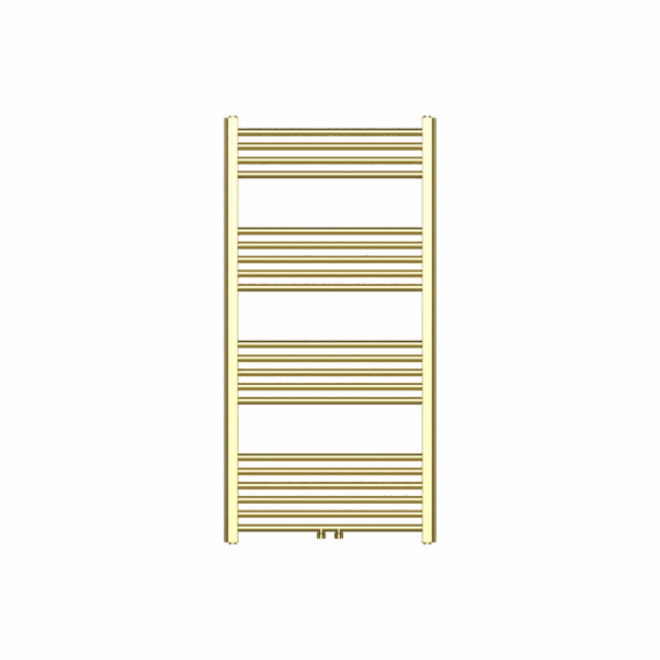 BELRAD SÈCHE-SERVIETTES - RACCORDEMENT GAUCHE-DROITE/CENTRAL - 414 WATT - 1200X600CM - OR BROSSÉ