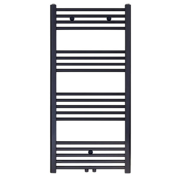 BELRAD SÈCHE-SERVIETTES - RACCORDEMENT GAUCHE-DROITE/CENTRAL - 414 WATT - 1200X600CM - NOIR MAT