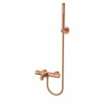 Aloni mitigeur bain-douche thermostatique avec douchette — cuivre brossé