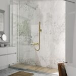 Aloni mitigeur bain-douche thermostatique avec douchette — or brossé