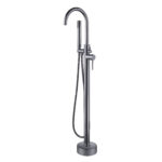Aloni mitigeur de baignoire sur pied avec douchette — gris bronze