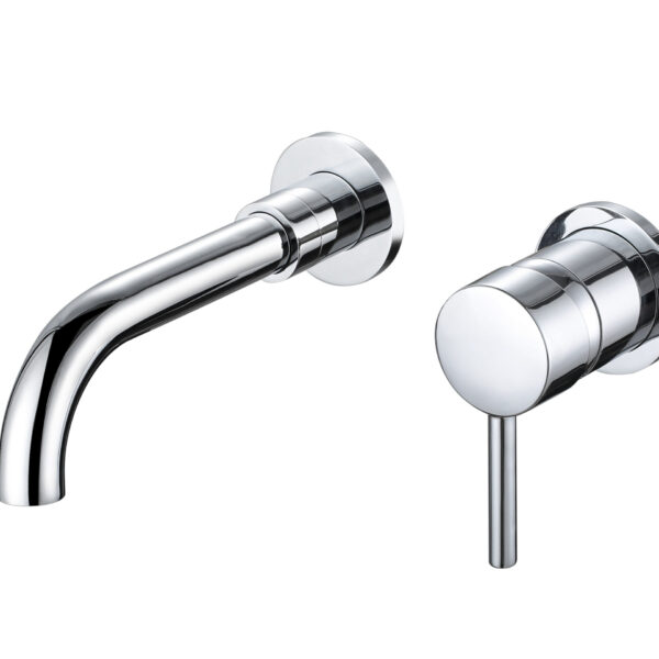 Aloni mitigeur de lavabo mural encastré — chrome