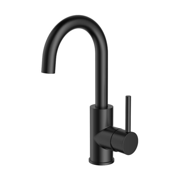 Aloni ensy mitigeur de lavabo avec bec orientable - noir mat