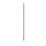 BELRAD ROD SÈCHE-SERVIETTES À TIGE - ÉLECTRIQUE - SIMPLE - 60W - Ø2,5CM - 150X6,3X12,7 CM - CUIVRE BROSSÉ