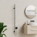 BELRAD ROD SÈCHE-SERVIETTES À TIGE - ÉLECTRIQUE - SIMPLE - 60W - Ø2,5CM - 150X6,3X12,7 CM - GUNMETAL