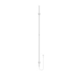 BELRAD ROD SÈCHE-SERVIETTES À TIGE - ÉLECTRIQUE - SIMPLE - 60W - Ø2,5CM - 150X6,3X12,7 CM - BLANC BRILLANT