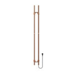 BELRAD ROD SÈCHE-SERVIETTES À TIGE - ÉLECTRIQUE - DOUBLE - 120W - Ø2,5CM - 150X16,8X12,7 CM - CUIVRE BROSSÉ