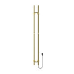 BELRAD ROD SÈCHE-SERVIETTES À TIGE - ÉLECTRIQUE - DOUBLE - 120W - Ø2,5CM - 150X16,8X12,7 CM - OR BROSSÉ