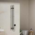 BELRAD ROD SÈCHE-SERVIETTES À TIGE - ÉLECTRIQUE - DOUBLE - 120W - Ø2,5CM - 150X16,8X12,7 CM - GUNMETAL