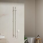 BELRAD ROD SÈCHE-SERVIETTES À TIGE - ÉLECTRIQUE - DOUBLE - 120W - Ø2,5CM - 150X16,8X12,7 CM - BLANC BRILLANT