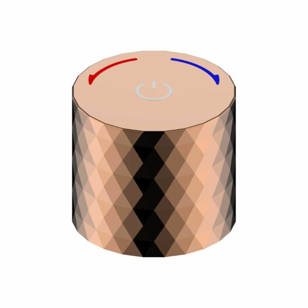 Aloni Flow bouton-poussoir pour mitigeur encastré — cuivre rosé brillant