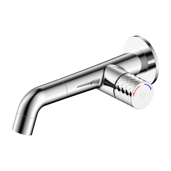 Aloni Flow mitigeur de lavabo encastré à bouton-poussoir — chrome