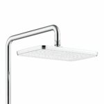 Aloni ensemble de douche thermostatique avec tablette — chrome et blanc