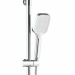 Aloni ensemble de douche thermostatique avec tablette — chrome et blanc