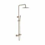 Aloni Optima Rondo ensemble de douche thermostatique Cool Touch — or brossé PVD