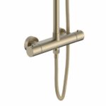 Aloni Optima Rondo ensemble de douche thermostatique Cool Touch — or brossé PVD