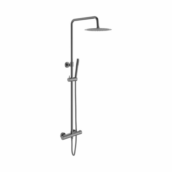 Aloni Optima Rondo ensemble de douche thermostatique Cool Touch — gunmetal PVD