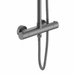 Aloni Optima Rondo ensemble de douche thermostatique Cool Touch — gunmetal PVD