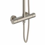 Aloni Optima Rondo ensemble de douche thermostatique Cool Touch — inox brossé