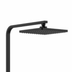 Aloni Optima Quadro ensemble de douche thermostatique 22 cm — noir mat