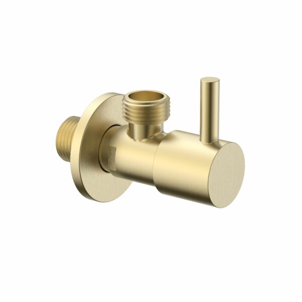 Uniforma robinet d’arrêt d’angle 1/2 × 3/8 — or brossé PVD